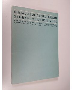 käytetty kirja Kirjallisuudentutkijain Seuran vuosikirja 26