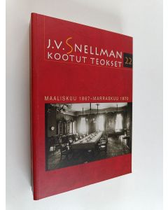 Kirjailijan J. V. Snellman käytetty kirja Kootut teokset 22 : maaliskuu 1867-marraskuu 1870