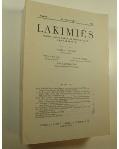 Tekijän Pirkko-Liisa Aro  käytetty kirja Lakimies, 83. vuosikerta (1985), numerot 1-3 ja 7-8 : suomalaisen lakimiesyhdistyksen aikakauskirja