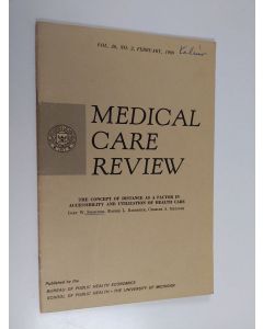 käytetty teos Medical care review : Vol- 26, No 2, February 1969