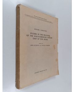 Kirjailijan Rafael Karsten käytetty kirja Studies in the Religion of the South-American Indians East of the Andes