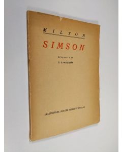 Kirjailijan John Milton käytetty kirja Simson : drama