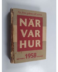 käytetty kirja När Var Hur 1958