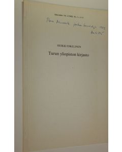 Kirjailijan Heikki Eskelin käytetty kirja Turun yliopiston kirjasto