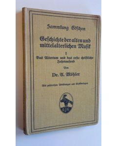 Kirjailijan Dr. A. Möhler käytetty kirja Geschichte der alten und mittelalterlichen Musik I: Das altertum und das erste christliche Jahrtausend