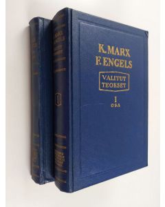 Kirjailijan Karl Marx & Friedrich Engels käytetty kirja Valitut teokset kahdessa osassa 1-2