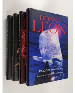 käytetty kirja Donna Leon-paketti (4 kirjaa) : Pedon palkka ; Kasvot kuvassa ; Nuoruuden lähde ; Ansionsa mukaan