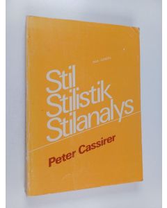 Kirjailijan Peter Cassirer käytetty kirja Stil, stilistik, stilanalys