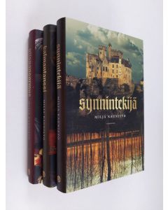 Kirjailijan Milja Kaunisto käytetty kirja Olavi Maununpoika -trilogia : Synnintekijä ; Kalmantanssi ; Piispansormus