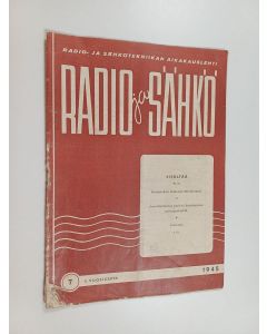 käytetty teos Radio ja sähkö 7/1945