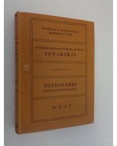 Kirjailijan W. O. Renkonen käytetty kirja Italialais-suomalainen sanakirja = Dizionario italiano-finnico