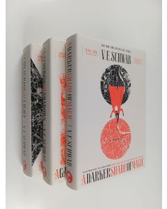Kirjailijan V. E. Schwab käytetty kirja The Shades of Magic 1-3 : A Darker Shade of Magic ; A Gathering of Shadows ; A Conjuring of Light