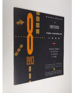 Kirjailijan Pekka Oesch käytetty teos Yritysten tuki taiteille 1990 = Company support for the arts in Finland in 1990