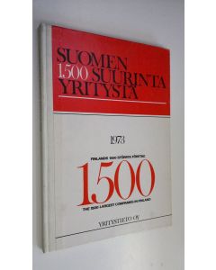 Tekijän Börje Thilman  käytetty kirja Suomen 1500 suurinta yritystä 1973