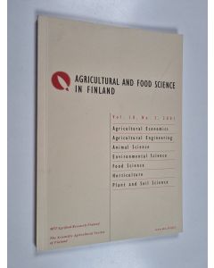 käytetty kirja Agricultural and food science in Finland Vol. 10, no 3, 2001