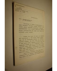 käytetty kirja Laintarkastuskunnan lausunto valtinoneuvostolle n:o 1/1970 (monistesarja)