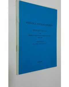 käytetty teos Svenska folkakademin - redogörelser 1965 -1967, 1968-1969