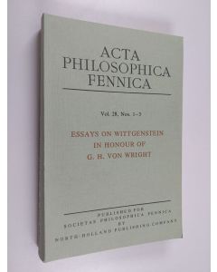 Kirjailijan Georg Henrik Wright käytetty kirja Essays on Wittgenstein in Honour of G. H. Von Wright