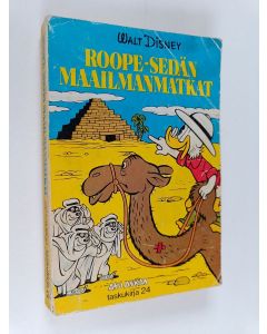 Kirjailijan Walt Disney käytetty kirja Roope-sedän maailmanmatkat