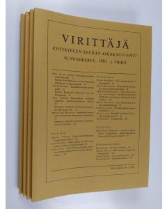 käytetty kirja Virittäjä vuosikerta 1991 (nrot 1-4)