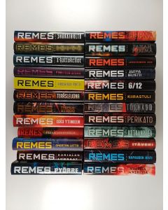 Kirjailijan Ilkka Remes käytetty kirja Ilkka Remes -setti (24 kirjaa) : Shokkiaalto ; Ikiyö ; Ruttokellot ; Pimeyden sydän ; Hiroshiman portti ; Teräsleijona ; Kremlin nyrkki ; Isku ytimeen ; Pääkallokehrääjä ; Omertan liitto ; Karjalan lunnaat ; Pyörre ;