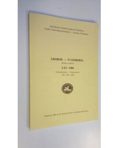 Kirjailijan Societas scientiarum Fennica käytetty kirja Årsbok - Vuosikirja LXV 1988