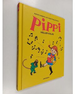 Kirjailijan Astrid Lindgren käytetty kirja Pippi håller kalas