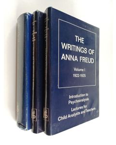 Kirjailijan Anna Freud käytetty kirja The writings of Anna Freud 1922-1945 vol. 1-3