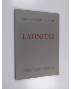 käytetty kirja Latinitas - commentarii linguae latinae excolendae provehendae