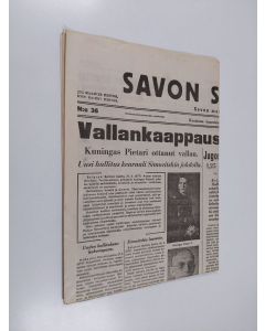 käytetty teos Savon sanomat nro 36/1941 (29.3.)