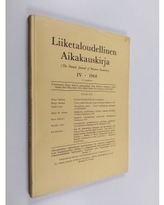 Tekijän Huugo Raninen  käytetty kirja Liiketaloudellinen aikakauskirja 1968 nro 4