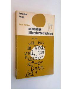 Kirjailijan Helge Hultberg käytetty kirja Semantisk litteraturbetragtning