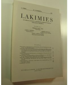 käytetty kirja Lakimies, 85. vuosikerta (1987), numerot 4, 5 ja 8 : suomalaisen lakimiesyhdistyksen aikakauskirja