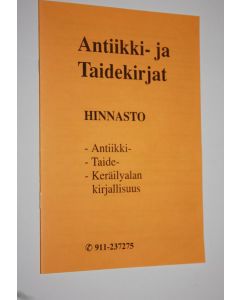 käytetty kirja Antiikki- ja taidekirjat : hinnasto