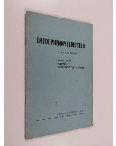 käytetty teos Ehtolyhennysluettelo