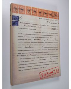 Kirjailijan Martti Koskenkorva käytetty kirja Takaaja