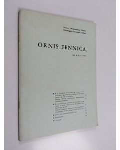 käytetty teos Ornis Fennica 2/1972 Vol 49