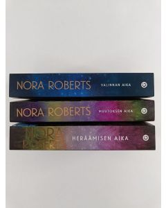Kirjailijan Nora Roberts uusi kirja Lohikäärmesydän - trilogia ; Heräämisen aika ; Muutoksen aika ; Valinnan aika
