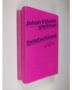 Kirjailijan Johan Vilhelm Snellman käytetty kirja Deutschland : eine Reise durch die deutschsprachigen Länder 1840-1841 Band 1-2