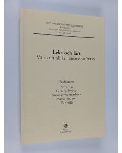käytetty kirja Lekt och lärt : vänskrift till Jan Einarsson 2006