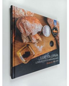 Kirjailijan Mikko Hiljanen käytetty kirja Juuresta leipään, lusikkaleivästä omenaunelmaan : Elonen Oy 1966-2016