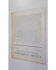 käytetty teos Die kirche Finnlands juli 1964: Informationsblatt der Evangelisch-Lutherischen kirche Finnlands