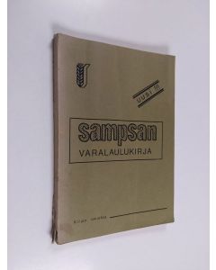 käytetty kirja Sampsan varalaulukirja