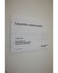 Kirjailijan Timo Tossavainen käytetty teos Taloyhtiön sopimusasiat