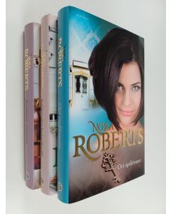 Kirjailijan Nora Roberts käytetty kirja Majatalo-trilogia : Avaimet onneen ; Rakkauden kynnyksellä ; Ovi sydämeen