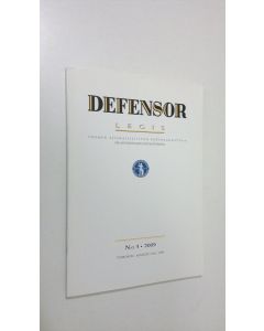 käytetty kirja Defensor legis N:o 3/2009 : Suomen asianajajaliiton äänenkannattaja