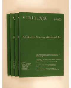 käytetty kirja Virittäjä vuosikerta 1975 : Kotikielen seuran aikakauslehti