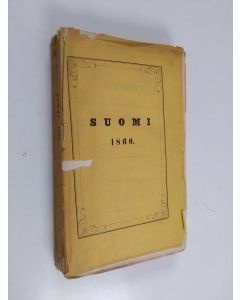 käytetty kirja Suomi Tidskrift i fosterländska ämnen1860 : Tjugonde årgången
