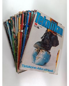 käytetty teos Tekniikan maailma vuosikerta 1973 (nrot 1-19, puuttuu nrot 9, 12, 14, 15 ja 17)