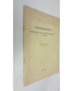 Kirjailijan E. Nymark käytetty teos Promemoria rörande en ökad järnframställning i Finland